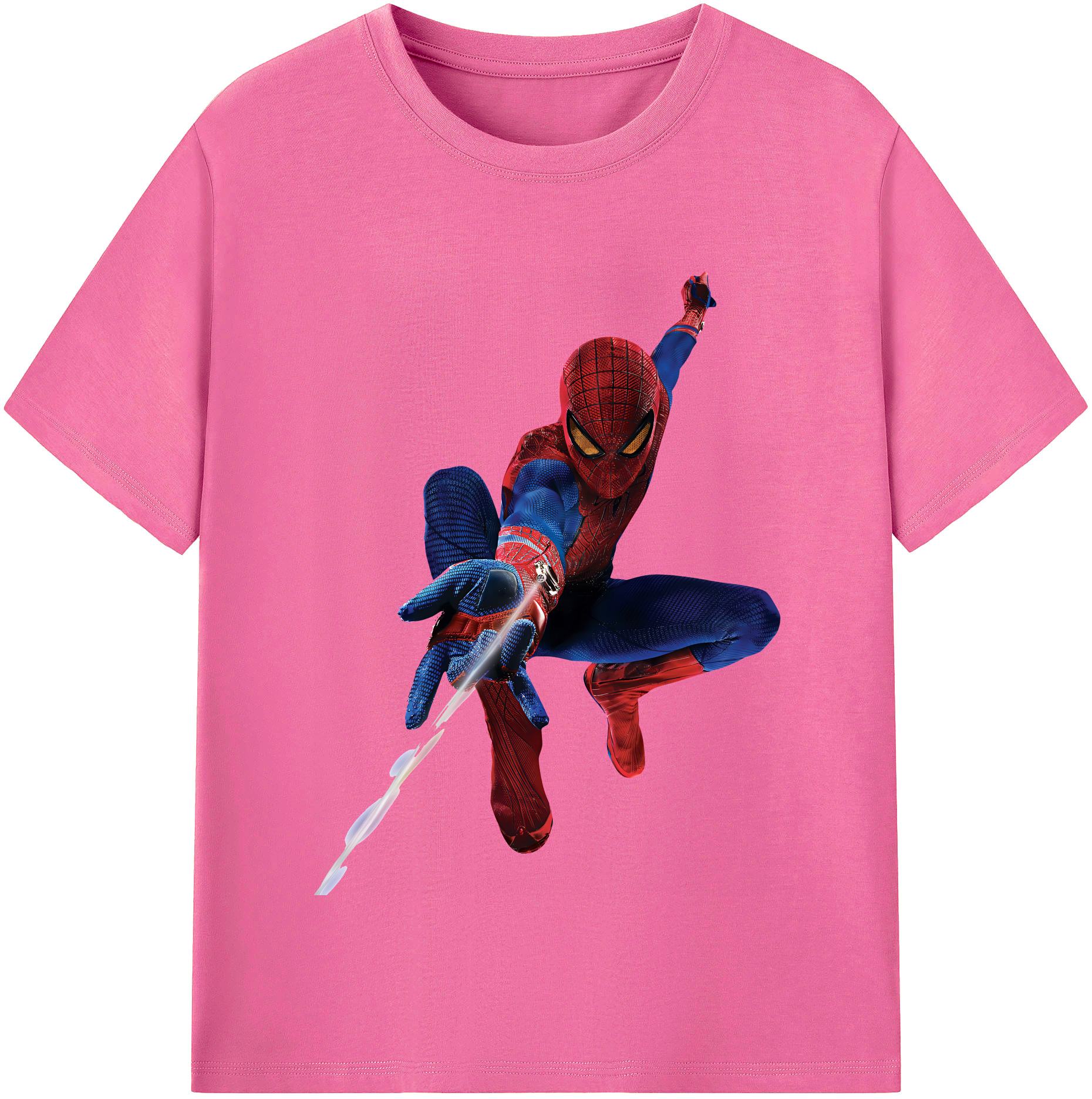 （画像用） Spider Man スパイダーマン レディースカジュアルプリントTシャツ（綿100％）